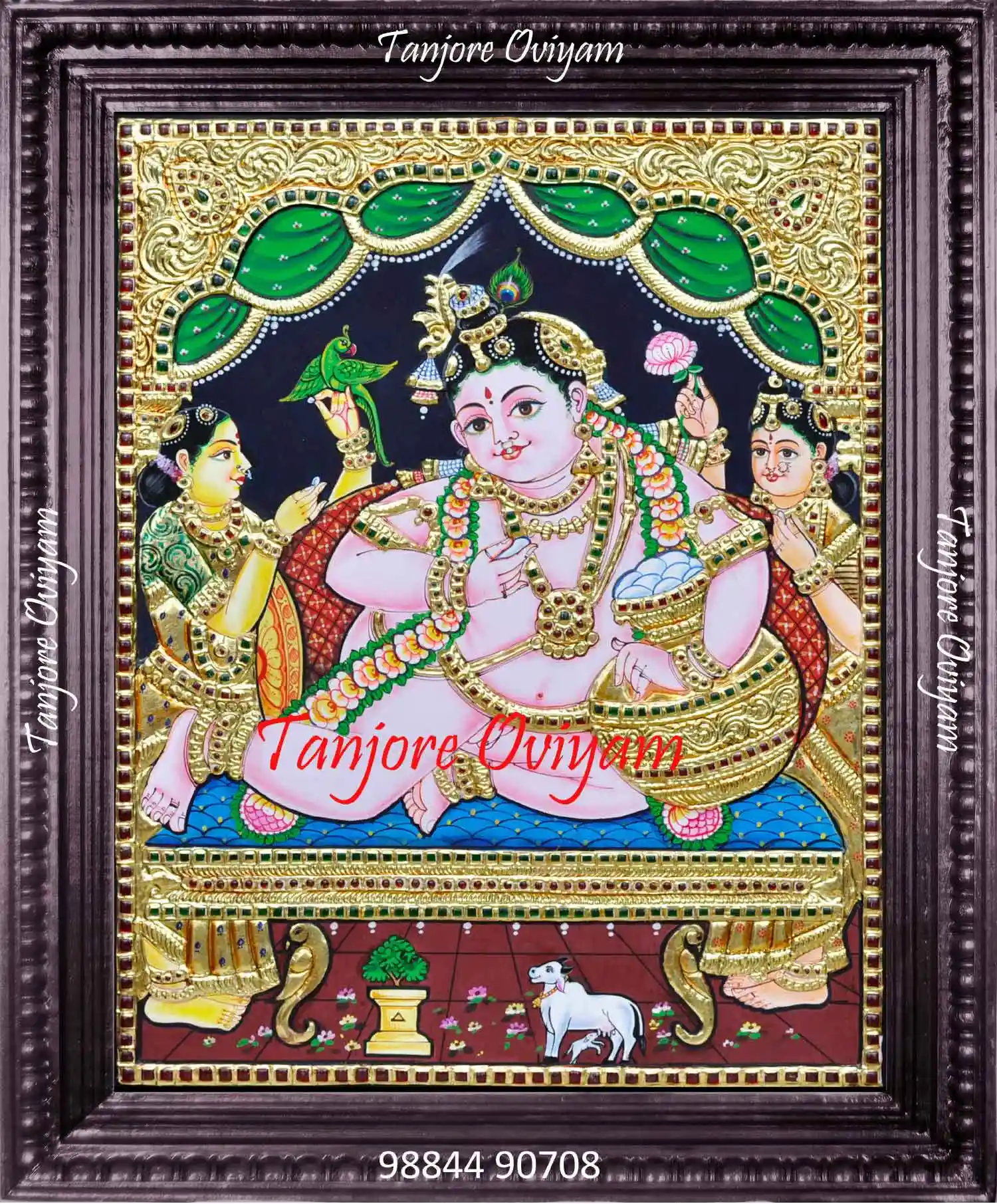 Butter Krishna Tanjore Painting - Tanjore Painting Krishna